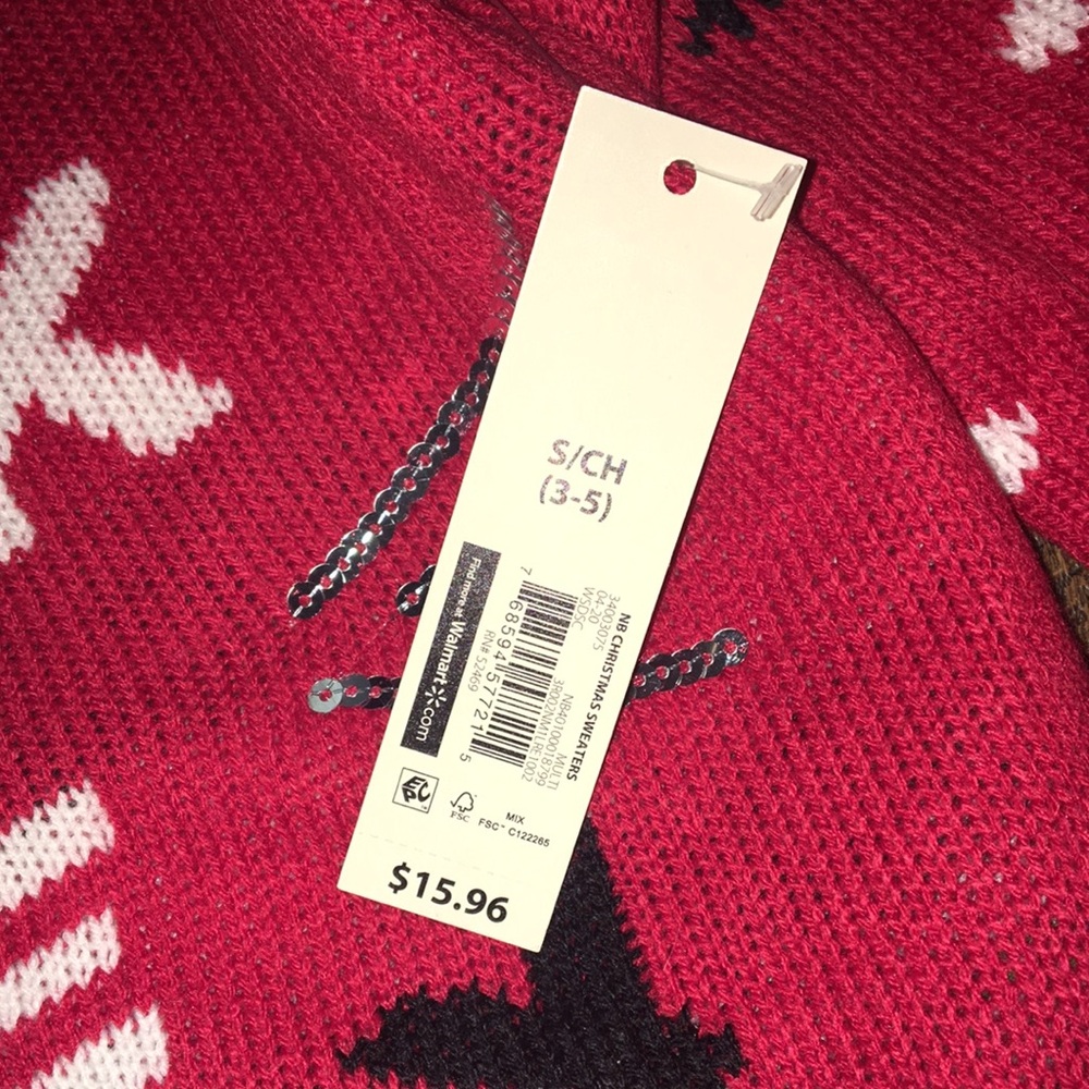 Red Cat-Themed Sweater - Picture 3 of 5